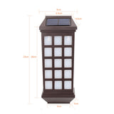 Solar Outdoor Long Panes Fence Wall Light Garden Decoration, Warm Light, White Light