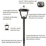 2 LED Solar Waterproof Outdoor Garden Light, Style:, White Light-Lawn Lamp, Warm Light-Lawn Lamp, White Light-Column Cap