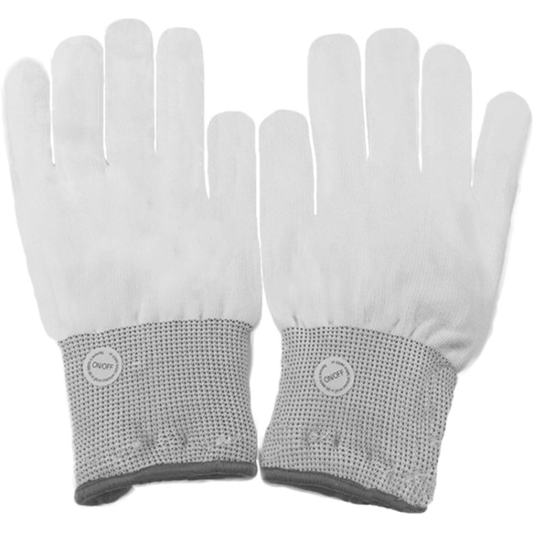 1 Pairs Hand Bones LED Glowing Gloves, XL