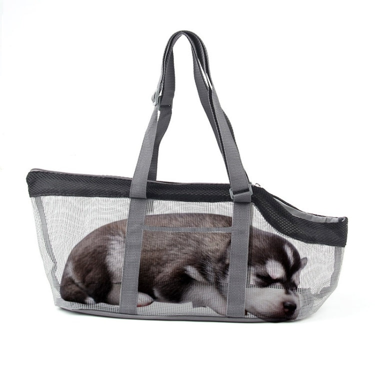 Pttie Baggie Panoramic Breathable Dog Outing Handbag, 0901A Grey + Black, 0901B Grey + Blue, 0901C Grey + Orange