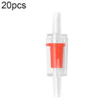 20 PCS Fish Tank Oxygen Pump Trachea Check Valve, 4mm (Red), 4mm (Black), 4mm (White), 4mm (Blue), 8mm (Red), 10mm (White), 12mm (White), 4mm (White Red), 4mm (White Black) 4mm (Red)