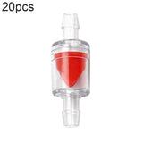 20 PCS Fish Tank Oxygen Pump Trachea Check Valve, 4mm (Red), 4mm (Black), 4mm (White), 4mm (Blue), 8mm (Red), 10mm (White), 12mm (White), 4mm (White Red), 4mm (White Black) 8mm (Red)