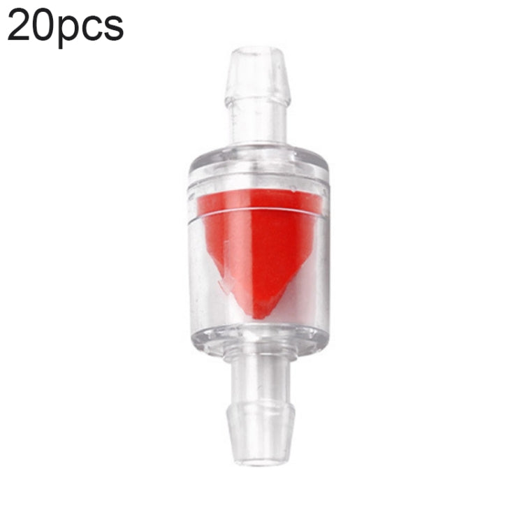 20 PCS Fish Tank Oxygen Pump Trachea Check Valve, 4mm (Red), 4mm (Black), 4mm (White), 4mm (Blue), 8mm (Red), 10mm (White), 12mm (White), 4mm (White Red), 4mm (White Black) 8mm (Red)