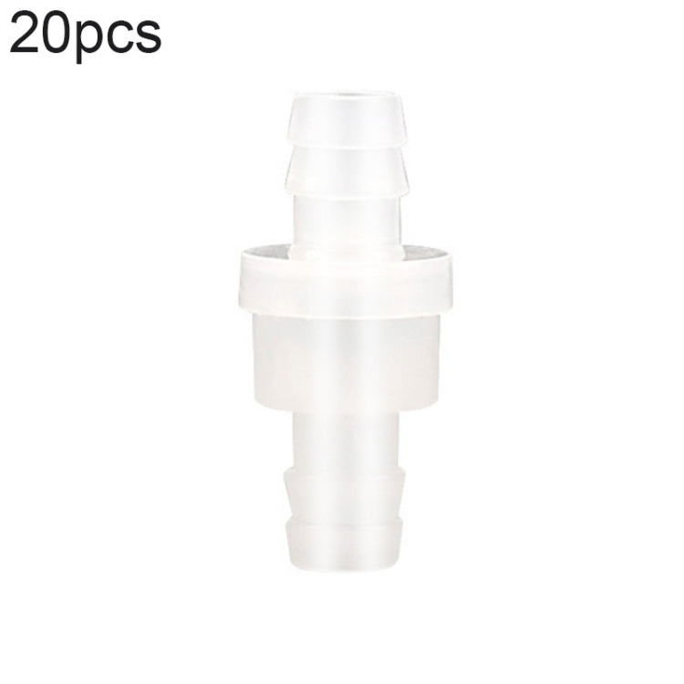 20 PCS Fish Tank Oxygen Pump Trachea Check Valve, 4mm (Red), 4mm (Black), 4mm (White), 4mm (Blue), 8mm (Red), 10mm (White), 12mm (White), 4mm (White Red), 4mm (White Black) 10mm (White)