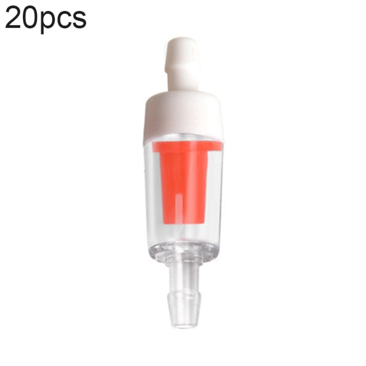 20 PCS Fish Tank Oxygen Pump Trachea Check Valve, 4mm (Red), 4mm (Black), 4mm (White), 4mm (Blue), 8mm (Red), 10mm (White), 12mm (White), 4mm (White Red), 4mm (White Black) 4mm (White Red)
