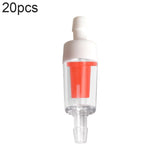 20 PCS Fish Tank Oxygen Pump Trachea Check Valve, 4mm (Red), 4mm (Black), 4mm (White), 4mm (Blue), 8mm (Red), 10mm (White), 12mm (White), 4mm (White Red), 4mm (White Black) 4mm (White Red)