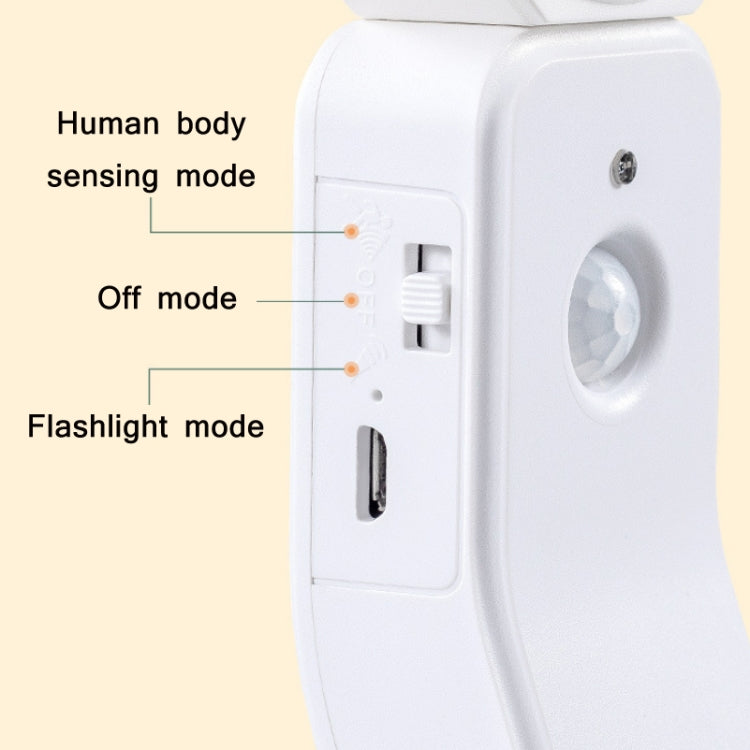 1.2W LED Intelligent Human Body Induction USB Charging Night Light, Sensor Warm Light, Sensor White Light