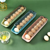 Automatically Fill The Egg Storage Box Refrigerator Fresh-Keeping Box, 1 Layers Pink, 1 Layers Green, 1 Layers Blue
