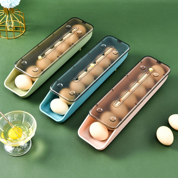 Automatically Fill The Egg Storage Box Refrigerator Fresh-Keeping Box, 1 Layers Pink, 1 Layers Green, 1 Layers Blue