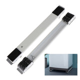 2 PCS Washing Machine Stand Movable Adjustable Refrigerator Base, Washing Machine Stand (Silver), Washing Machine Stand (White) Washing Machine Stand (White) White