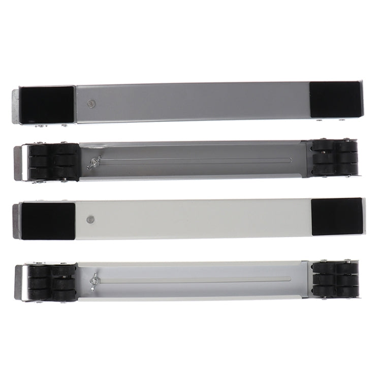 2 PCS Washing Machine Stand Movable Adjustable Refrigerator Base, Washing Machine Stand (Silver), Washing Machine Stand (White)