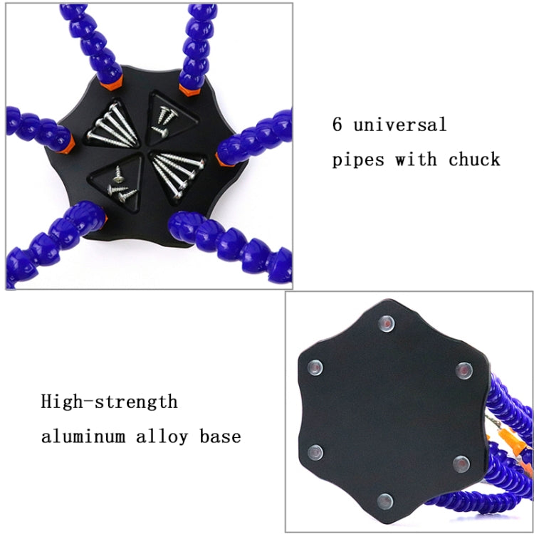 Universal Six-Jaw Aluminum Alloy Welding Station Power Distribution Board Welding Tool, Style:, Backplane + 6 Claw Clamp