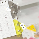 14 PCS Student Test Paper Storage Triangle Book Edge Clip, Transparent White, Transparent Black, Transparent Blue, Transparent Yellow, Transparent Red, Transparent Pink, Solid Pink, Solid Blue, Solid yellow / triplayer, Solid Black