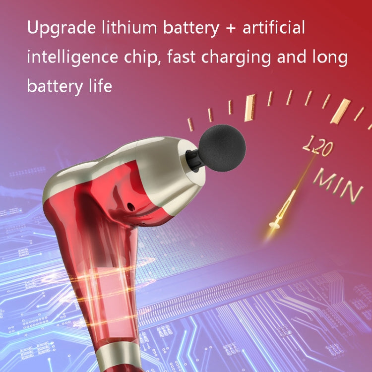 USB Arm Shape Muscle Relaxation Fascia Gun, Red, Blue, Black