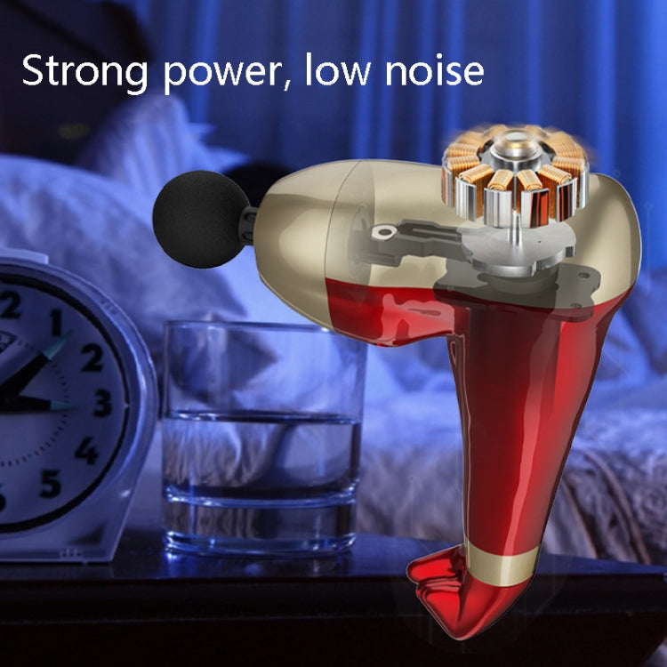 USB Arm Shape Muscle Relaxation Fascia Gun, Red, Blue, Black