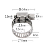 10pcs Stainless Steel Water Pipe Hose Clamp, Stainless Steel Pipe Clamp