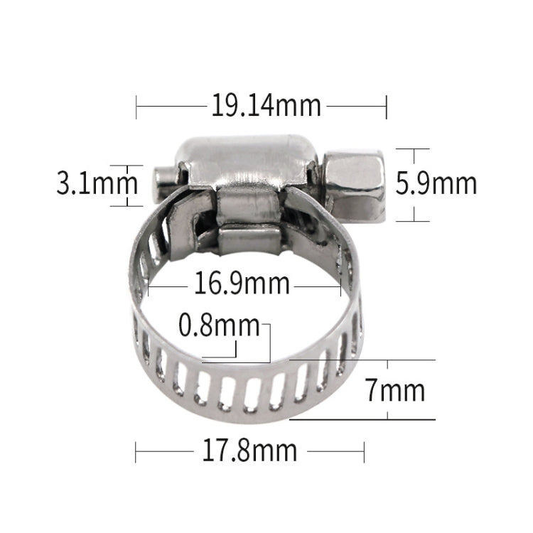10pcs Stainless Steel Water Pipe Hose Clamp, Stainless Steel Pipe Clamp