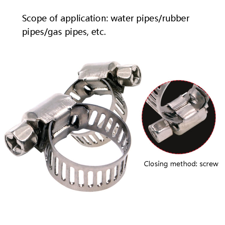 10pcs Stainless Steel Water Pipe Hose Clamp, Stainless Steel Pipe Clamp