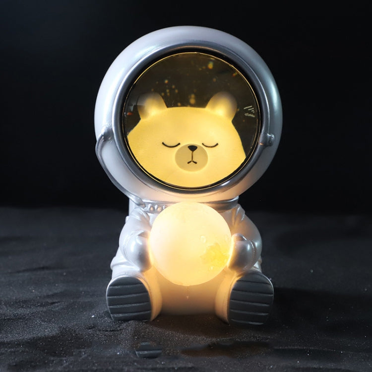 W1153 Resin Planet Night Light Home Decorations, Style:, Silver Star, Golden Star, Puppy Astronaut, Kitten Astronaut, Bear Astronaut Bear Astronaut