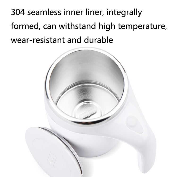 A223 Stainless Steel Automatic Magnetized Coffee Mixing Cup, White, Brown