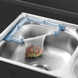 VIB-888 Kitchen Sink Triangle Hanging Net Drain Rack, Blue, Gray, White, Dark Green Blue