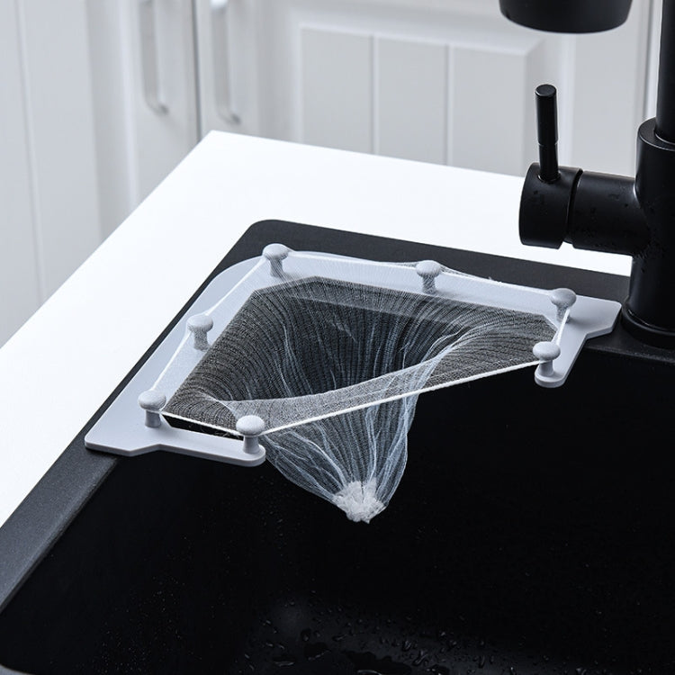 VIB-888 Kitchen Sink Triangle Hanging Net Drain Rack, Blue, Gray, White, Dark Green Gray