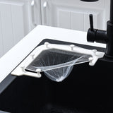 VIB-888 Kitchen Sink Triangle Hanging Net Drain Rack, Blue, Gray, White, Dark Green White