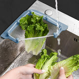 VIB-888 Kitchen Sink Triangle Hanging Net Drain Rack, Blue, Gray, White, Dark Green