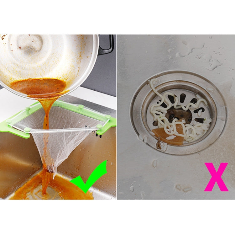 VIB-888 Kitchen Sink Triangle Hanging Net Drain Rack, Blue, Gray, White, Dark Green