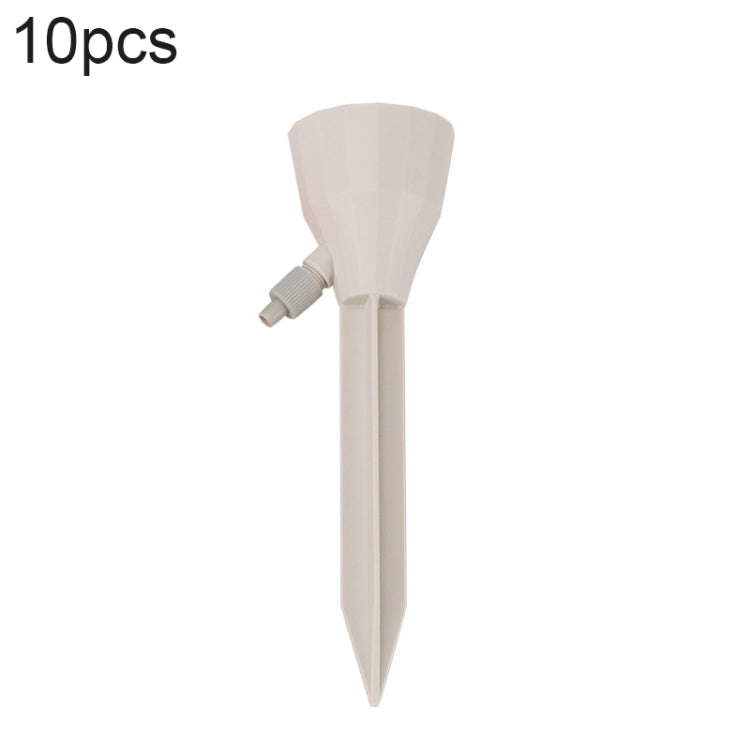 10pcs Household Potted Plant Drip Irrigation Adjustable Automatic Watering Device, Pink, Green, Beige White Beige White