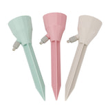 10pcs Household Potted Plant Drip Irrigation Adjustable Automatic Watering Device, Pink, Green, Beige White