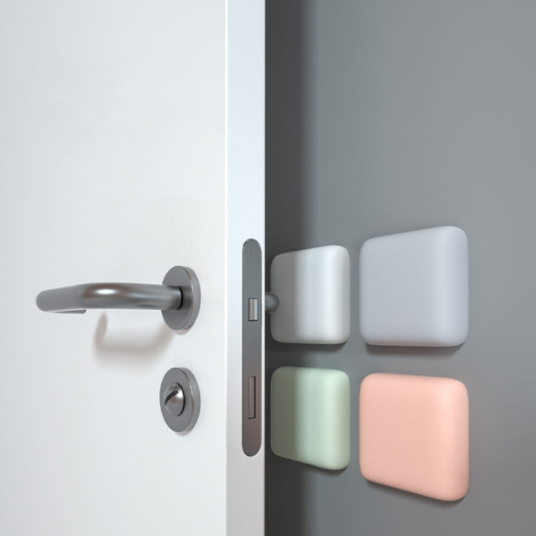 Silent Anti-Collision Silicone Pad For Door Handle, Size: 5cm Round Black, 5cm Round Green, 4.5cm Square Gray, 4.5cm Square Pink, 4.5cm Square Green, 4.5cm Square White, 4.5cm Square Black