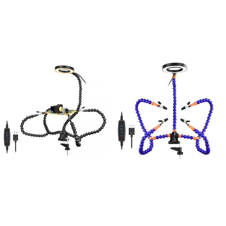 SN5BK-USB 4-Clawed Lamp Adjustable Desktop Soldering Station, SN5BK-USB(Black), SN5BK-USB(Blue)