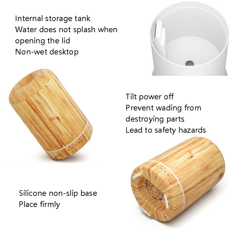 STB-105 Wood Grain Aromatherapy USB Air Purifier, Light Wooden Grain, Dark Wooden Grain