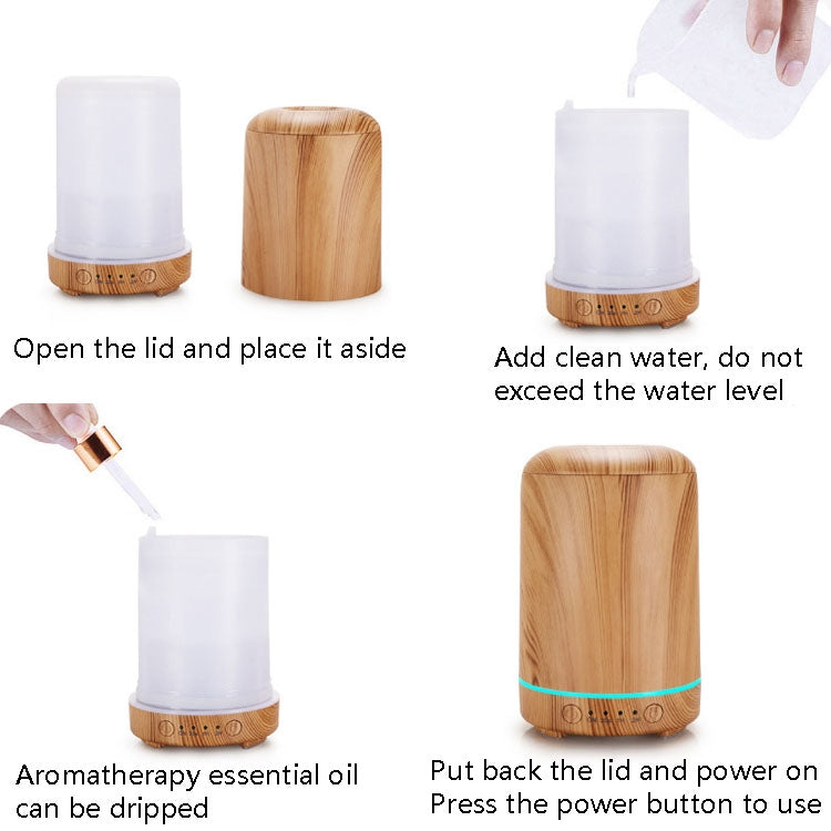 STB-105 Wood Grain Aromatherapy USB Air Purifier, Light Wooden Grain, Dark Wooden Grain