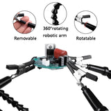 Six-Jaw LED Lamp Magnifying Glass Soldering Station with Fan, N-SS6LMF-BK9, N-SS6LF-BK9