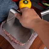304 Stainless Steel Hamburger Manual Meat Press, Circular, Square