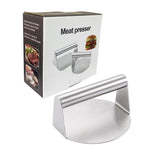 Stainless Steel Hamburger Manual Meat Press, Specification: Circular, Circular, Square