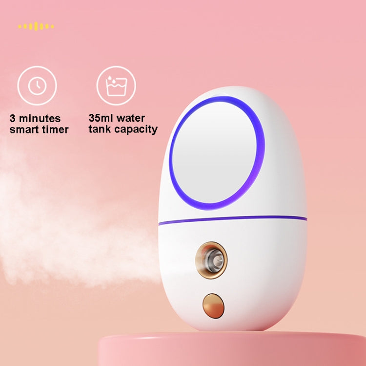 Q801A Makeup Mirror Spray Moisturizing Device, White, Yellow, Pink, Green