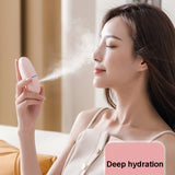 Q801A Makeup Mirror Spray Moisturizing Device, White, Yellow, Pink, Green