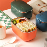 48W 1L 304 Stainless Steel Heating Lunch Box Can Be Plugged In, US Plug, 12V Car Plug, EU Plug, UK Plug