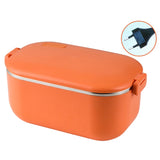 48W 1L 304 Stainless Steel Heating Lunch Box Can Be Plugged In, US Plug, 12V Car Plug, EU Plug, UK Plug