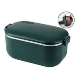 48W 1L 304 Stainless Steel Heating Lunch Box Can Be Plugged In, US Plug, 12V Car Plug, EU Plug, UK Plug