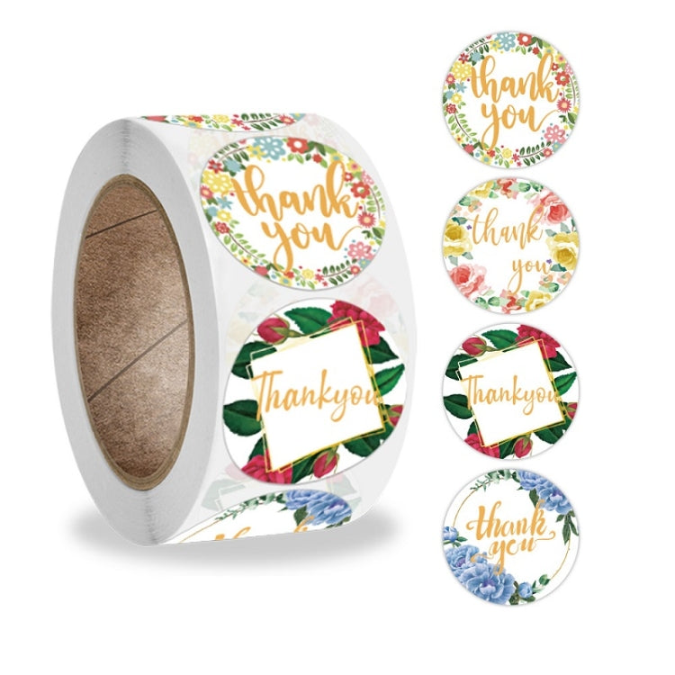 Thank You Flower Sticker Handicraft Decoration Envelope Sealing Sticker, A-206, A-207, A-208, A-209 A-209 A-209