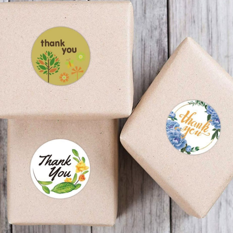 Thank You Flower Sticker Handicraft Decoration Envelope Sealing Sticker, A-206, A-207, A-208, A-209