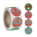 Round Kraft Paper Thank You Sticker Party Gift Tag, A-160, A-161, A-162, A-163