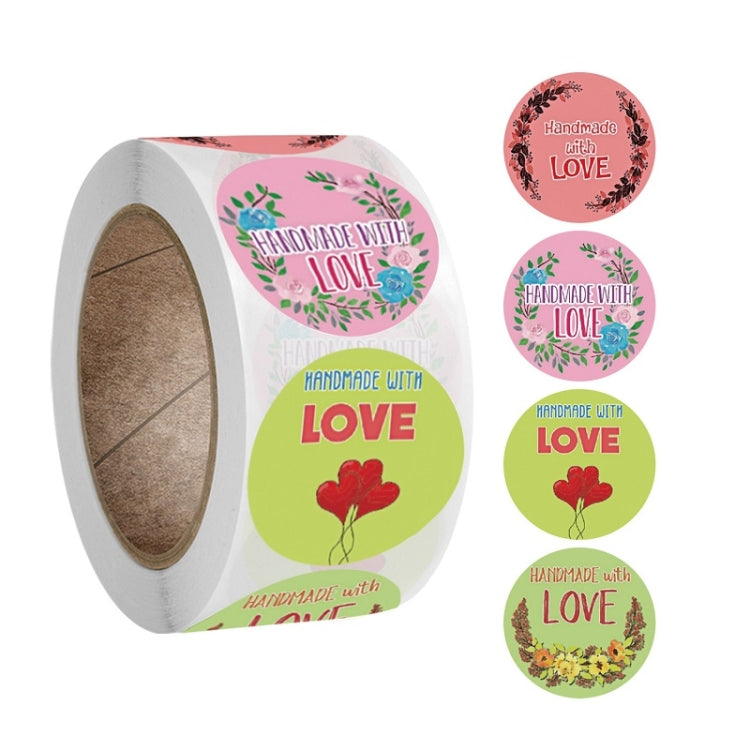 Round Kraft Paper Thank You Sticker Party Gift Tag, A-160, A-161, A-162, A-163