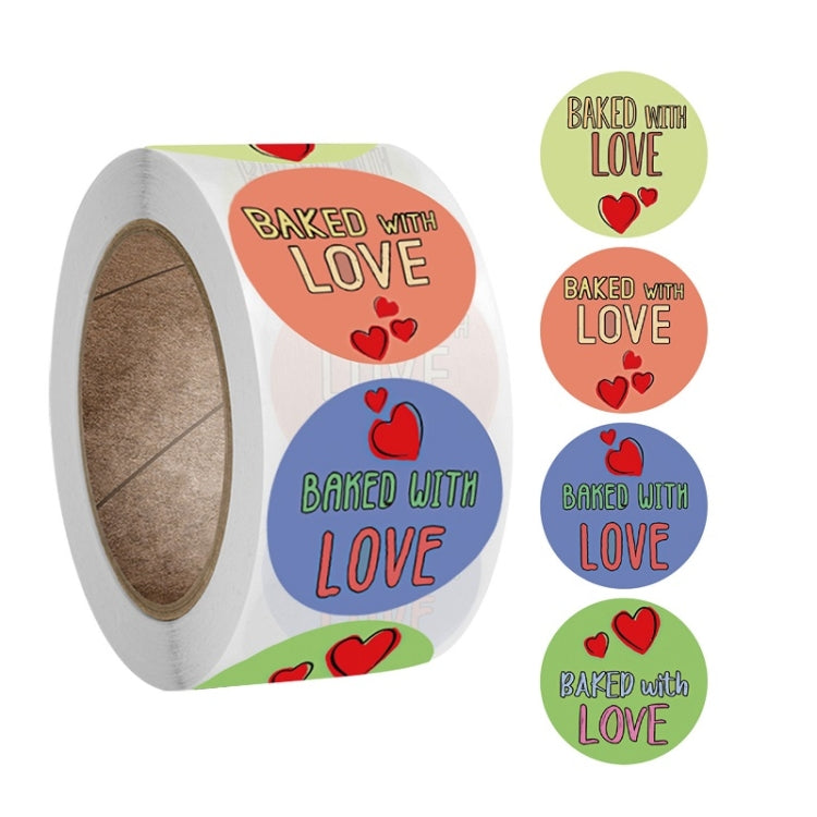 Round Kraft Paper Thank You Sticker Party Gift Tag, A-160, A-161, A-162, A-163