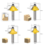 12 PCS / Set Woodworking Engraving Machine Trimmer Cutting Tool, 8 Handle With Wooden Box, 8 Handles Without Wooden Box