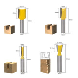 12 PCS / Set Woodworking Engraving Machine Trimmer Cutting Tool, 8 Handle With Wooden Box, 8 Handles Without Wooden Box